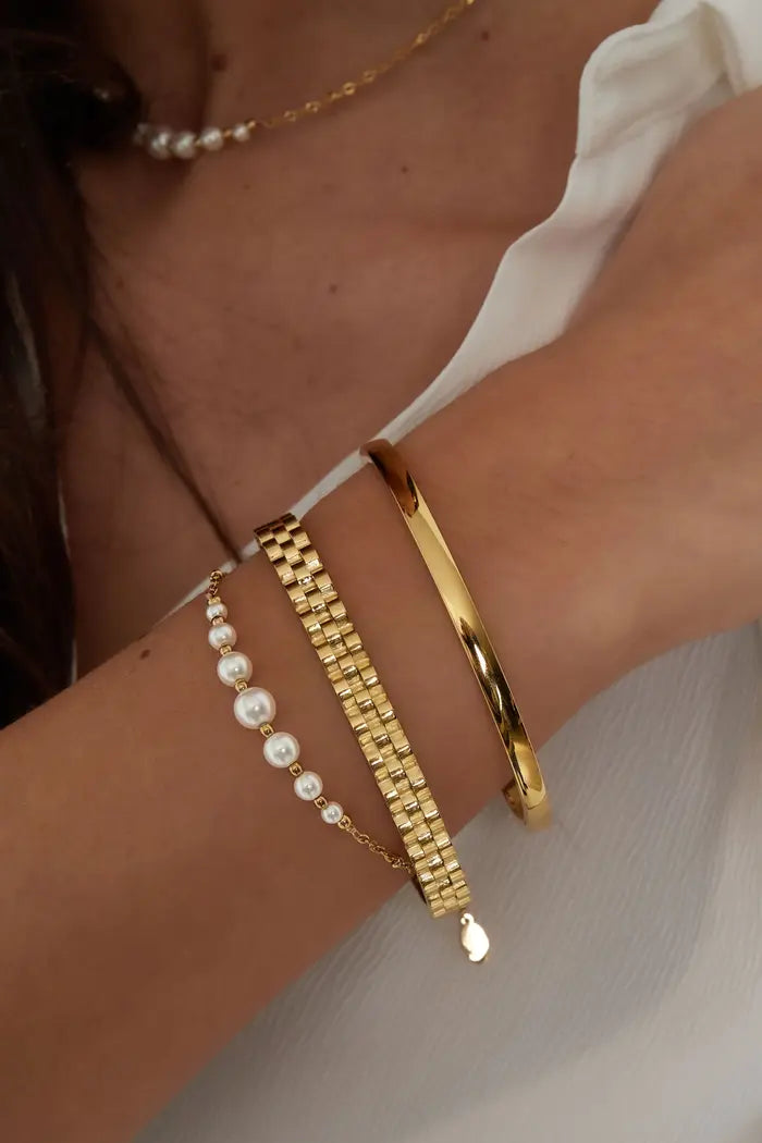 Armband pearl party goud