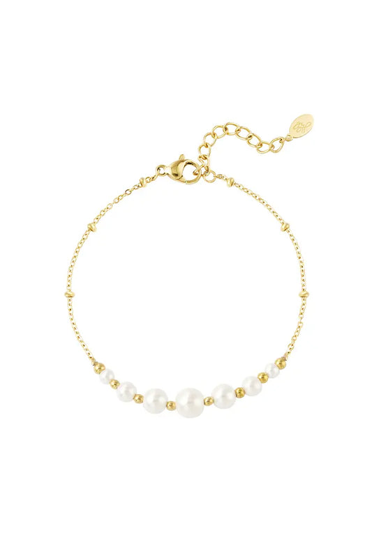 Armband pearl party goud