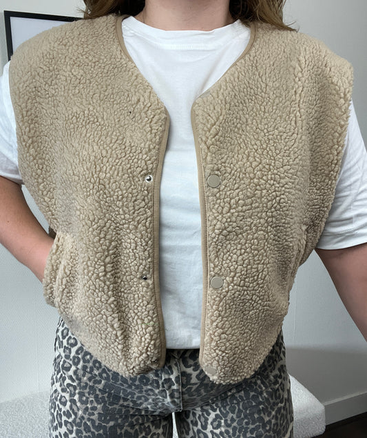 Teddy Vest Beige