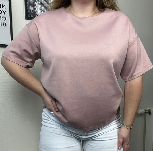 Basic T-shirt Lotte Oud Roze