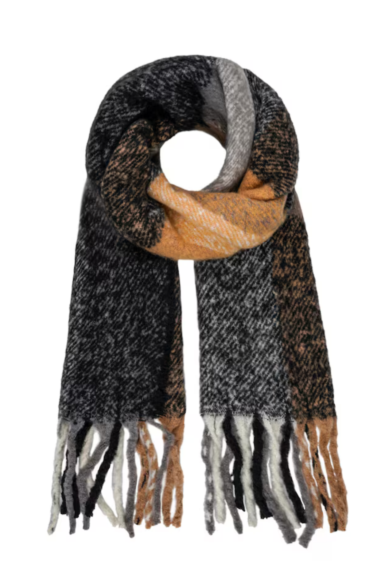 Sjaal Mixed Brown White