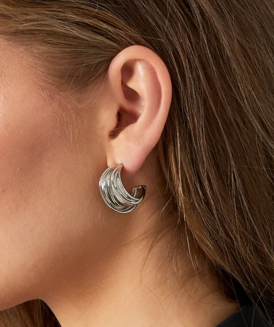 Oorbellen Bound me love Zilver