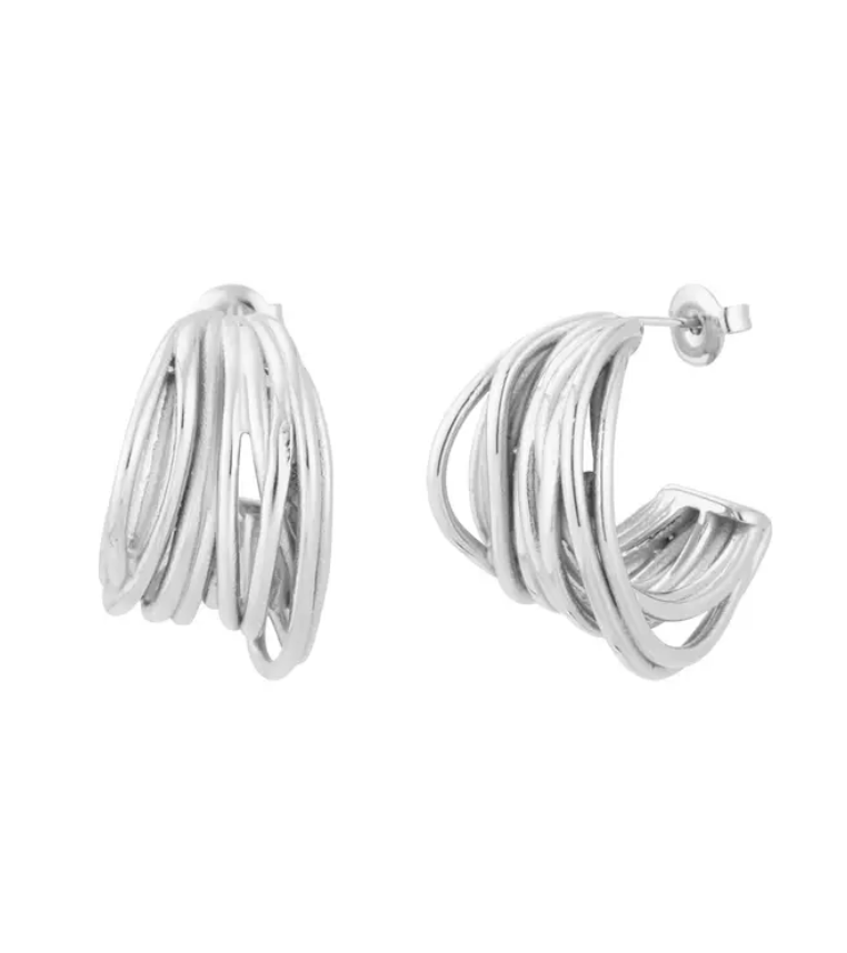 Oorbellen Bound me love Zilver