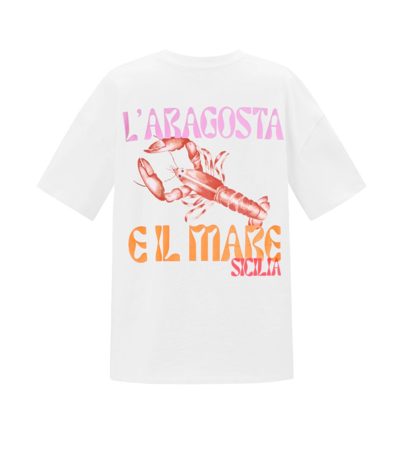 T-shirt Sicilia Wit (BACKPRINT)