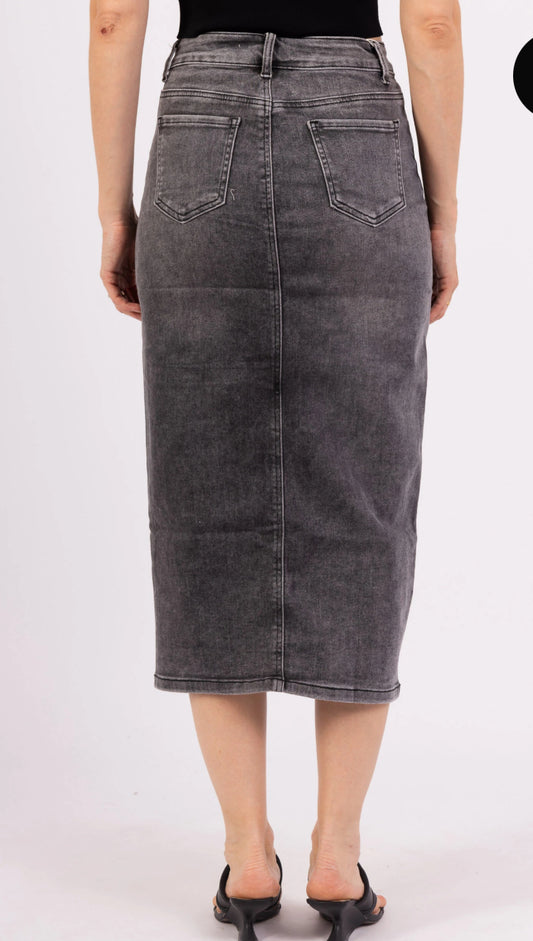 Rok Saar Grijs Goodies (Veel stretch)