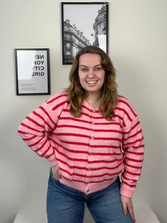 Vest Bente Rood/Roze