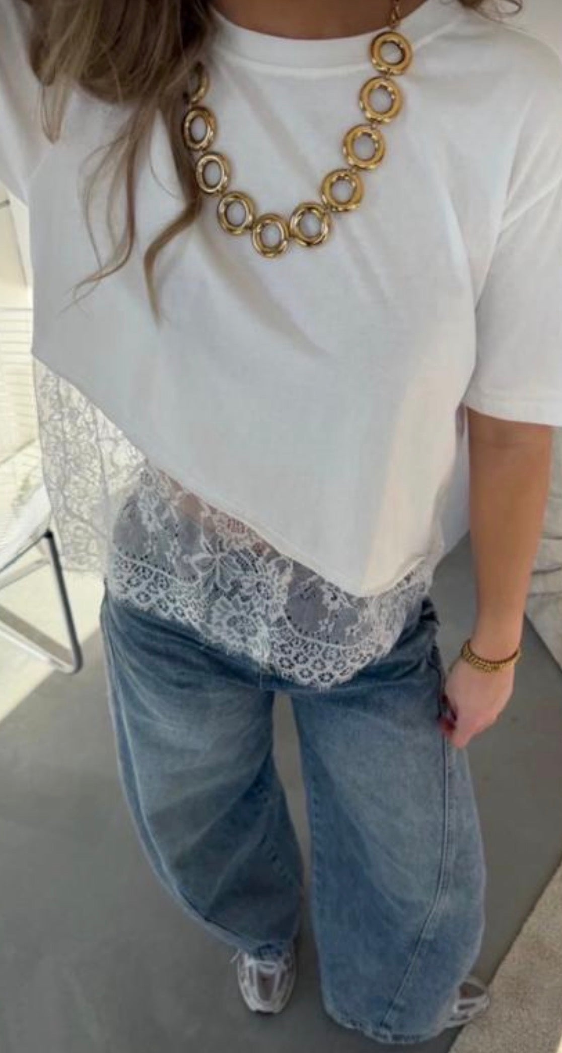 Kanten top Nola Wit (pre-order 17-03)