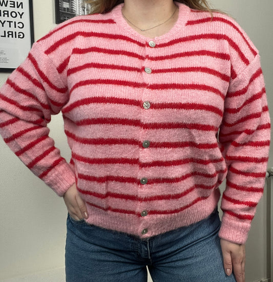 Vest Bente Rood/Roze