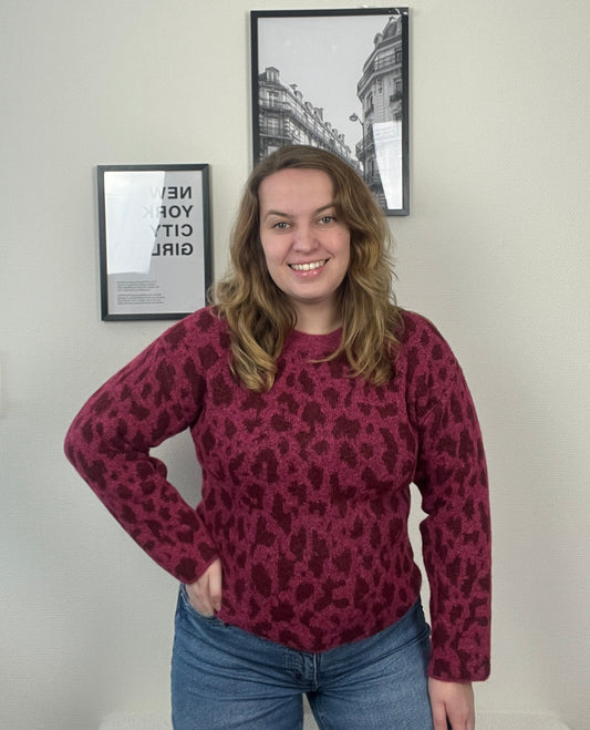 Sweater Leopard Roze
