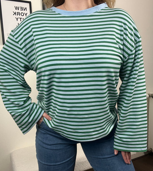 Top Jamie blauw/groen