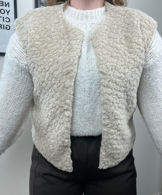Teddy Vest Off-white