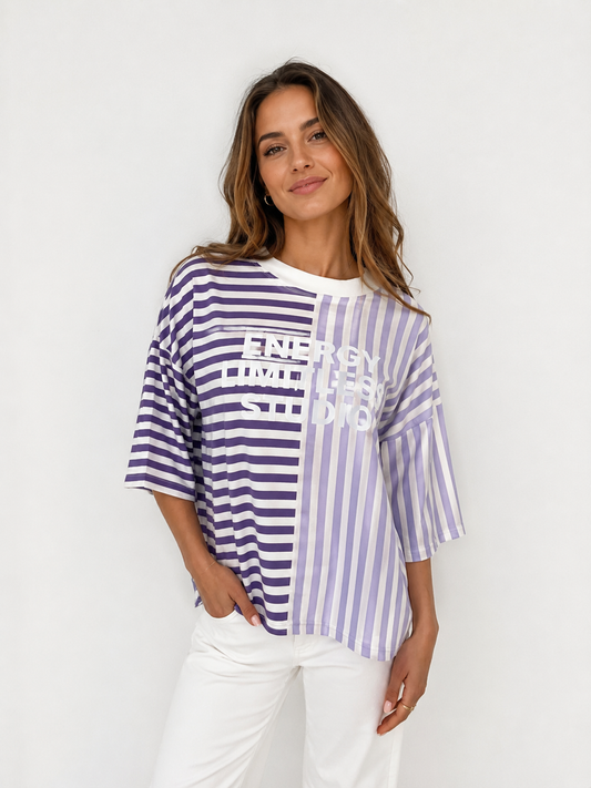 Top Gestreept Noelle Lila