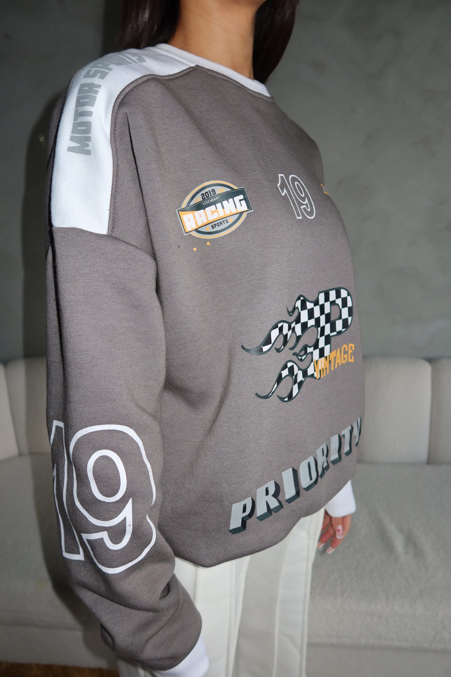 Sweater Racing grijs LIMITED EDITION