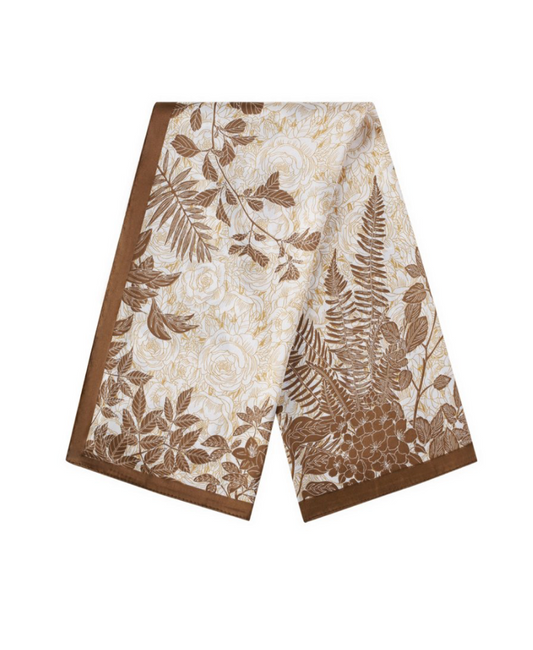 Sjaal Flower Bruin
