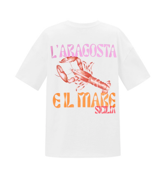 T-shirt Sicilia Wit (BACKPRINT)