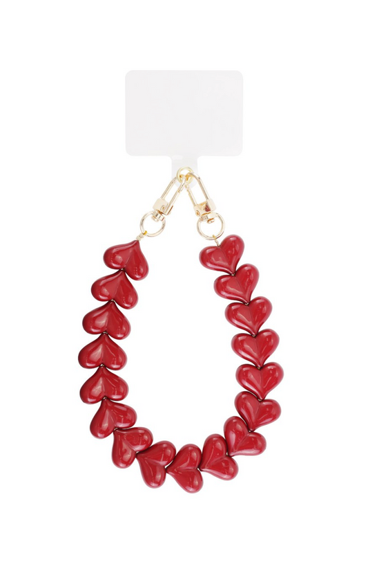 Telefoonkoord classy heart Bordeaux