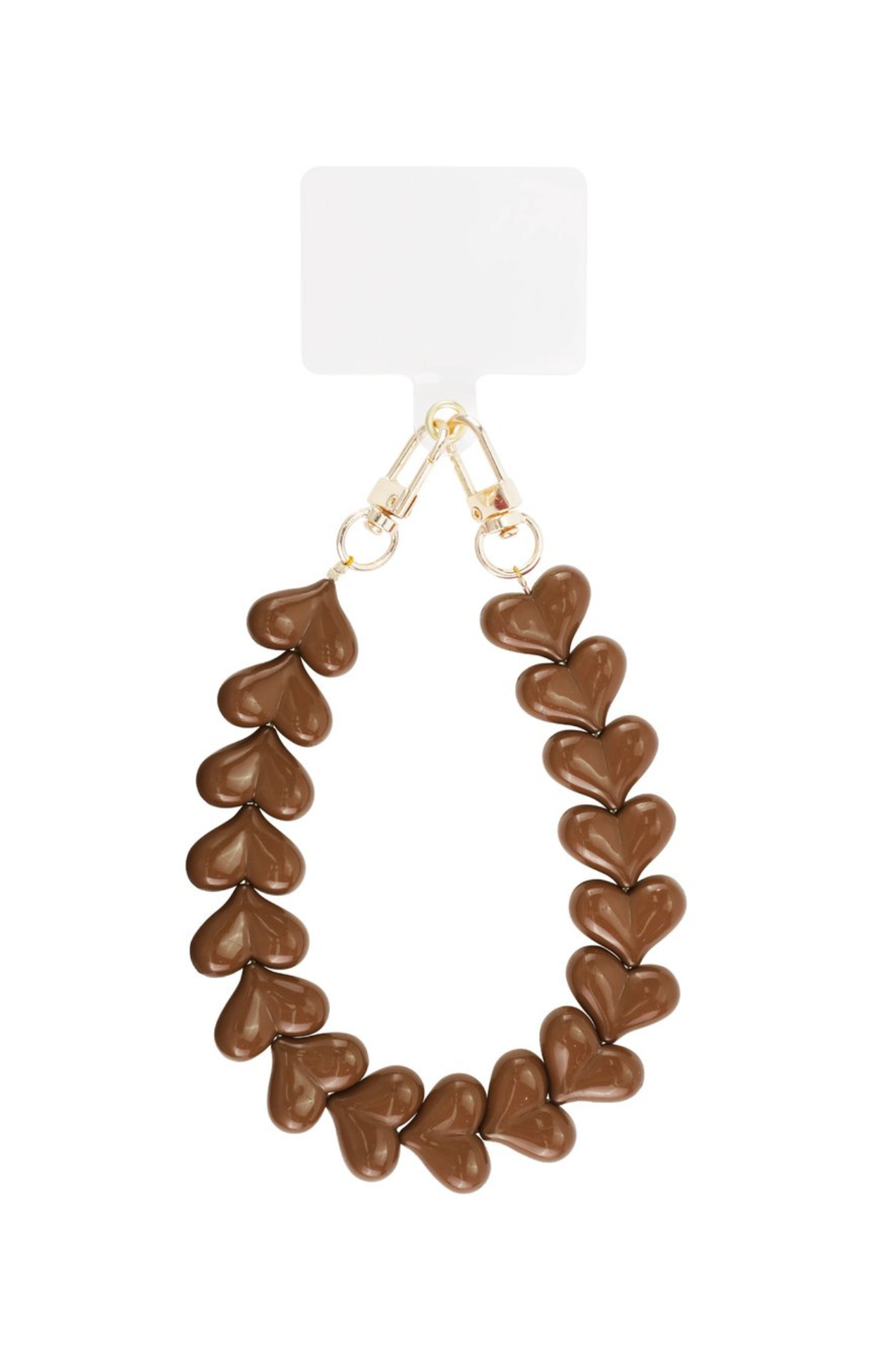 Telefoonkoord classy heart Bruin
