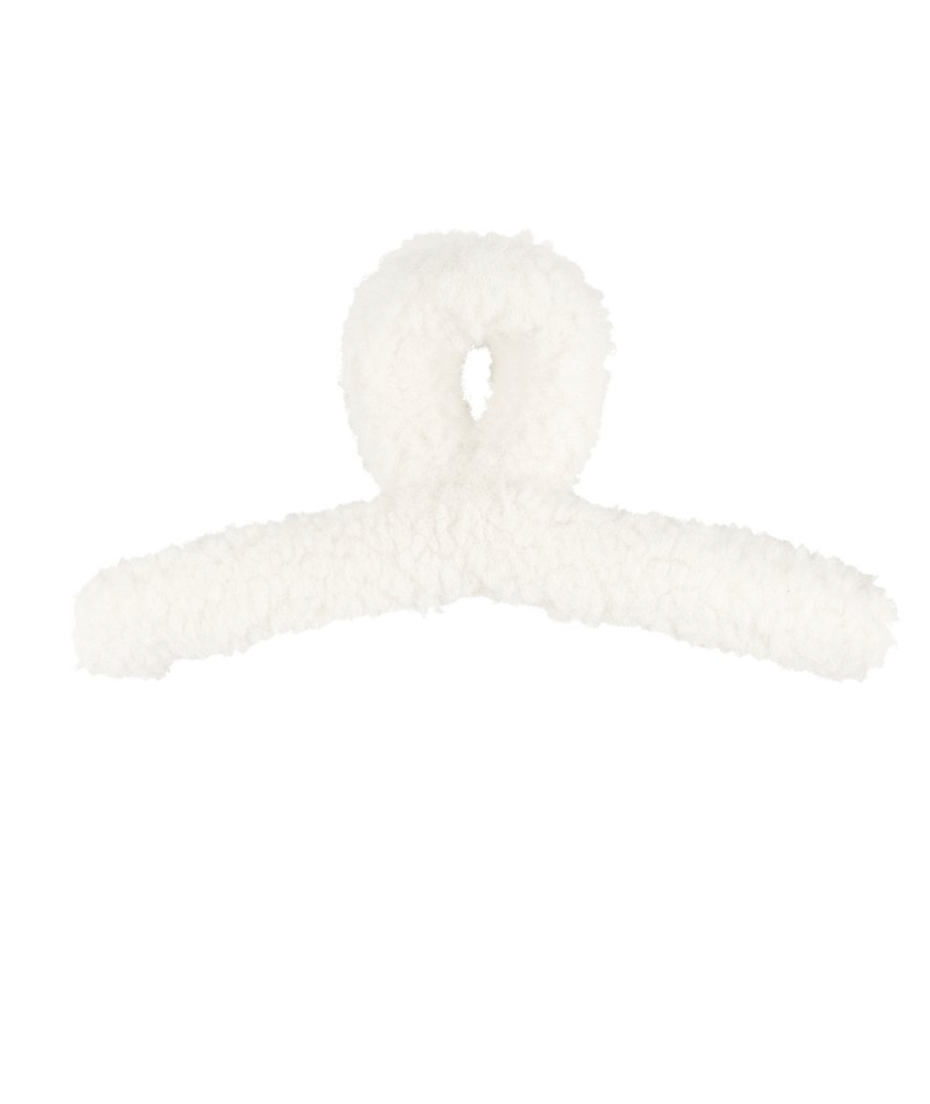 Haarclip teddy Wit