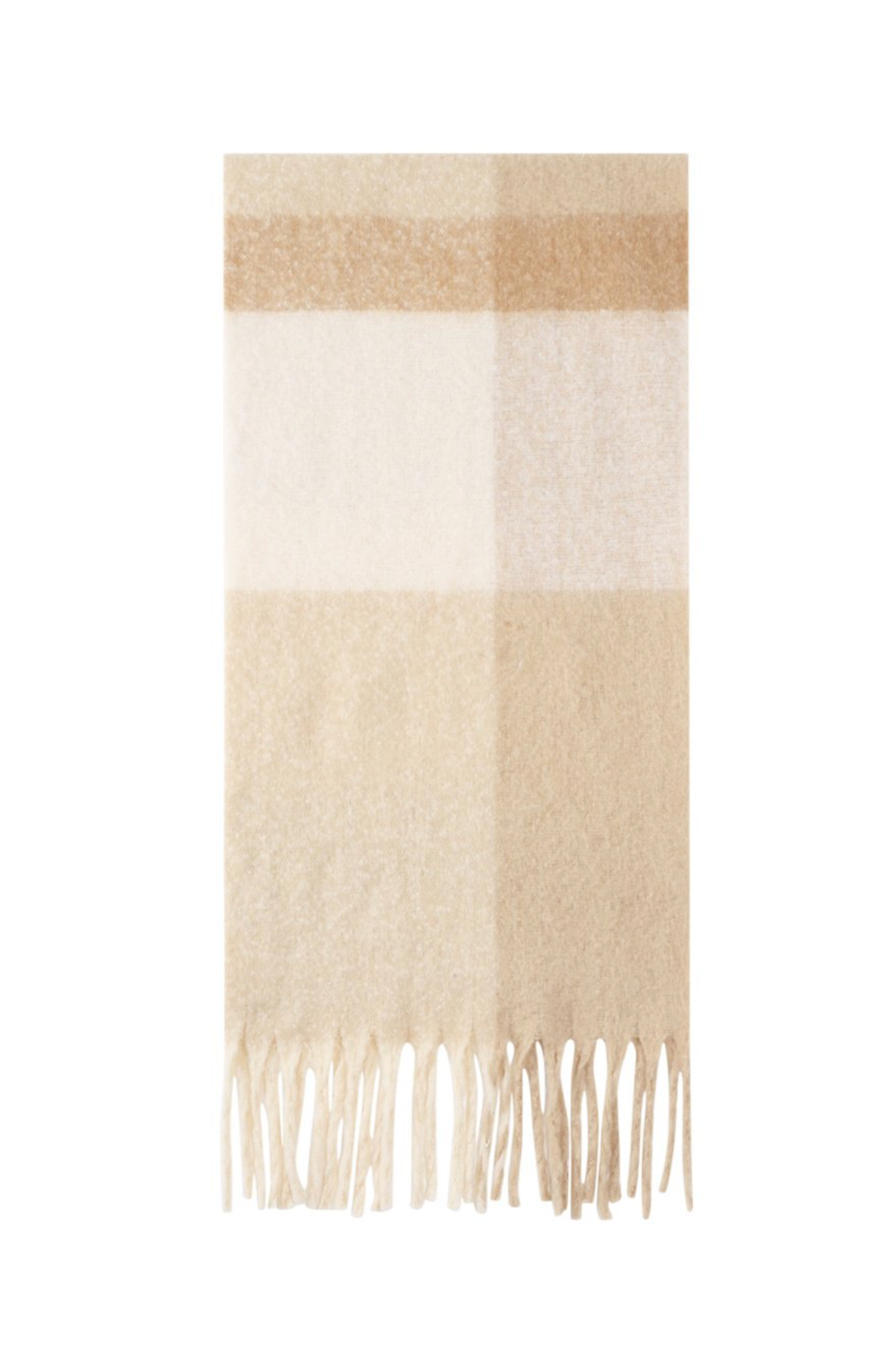 Sjaal blokken beige