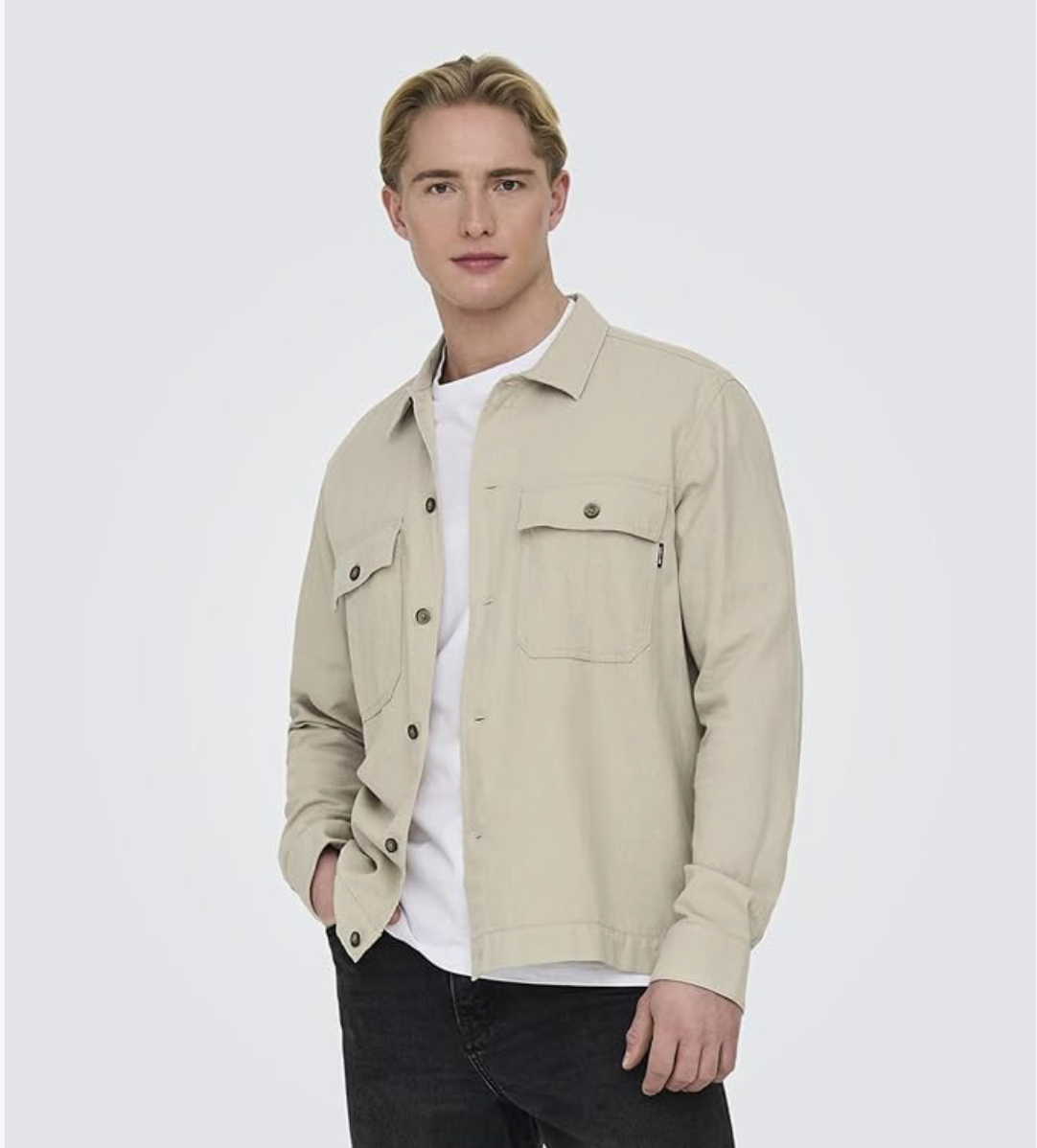 Linnen jasje (KENNET LIFE LS LINEN OVERSHIRT)