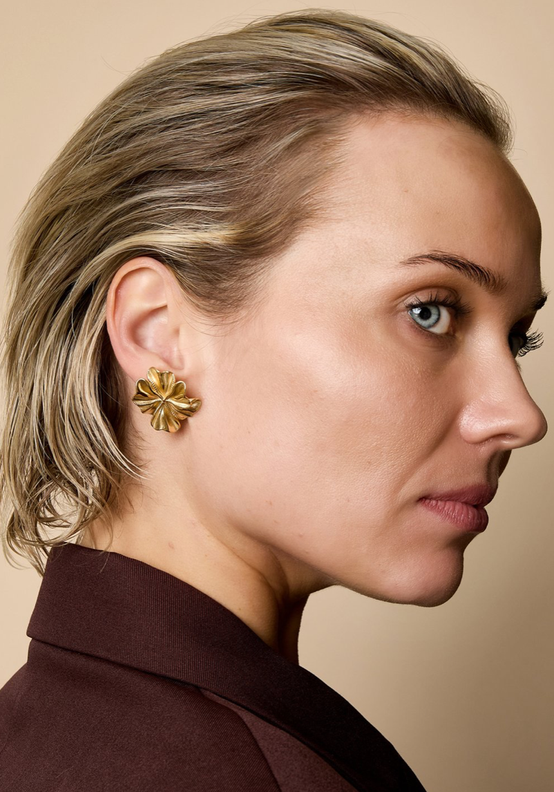 Oorbellen Flower Zilver