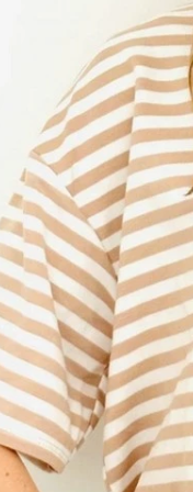 Gestreepte top Livia Beige