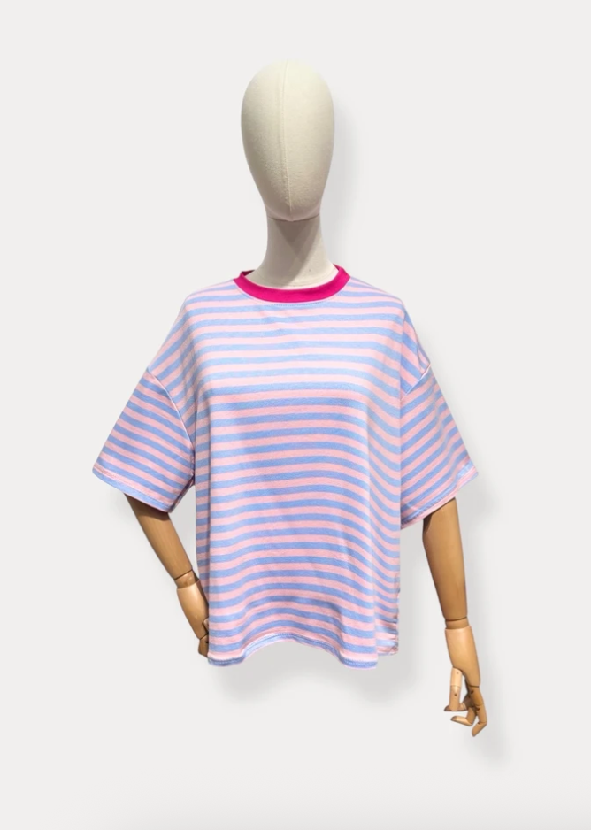 Gestreepte top Pip paars (Pre-order 07-04)